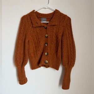 Urban Outfitters Rust Button-Up Cardigan Grandpacore Cozy Cabin